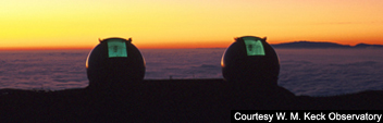 Keck Observatory at sunset